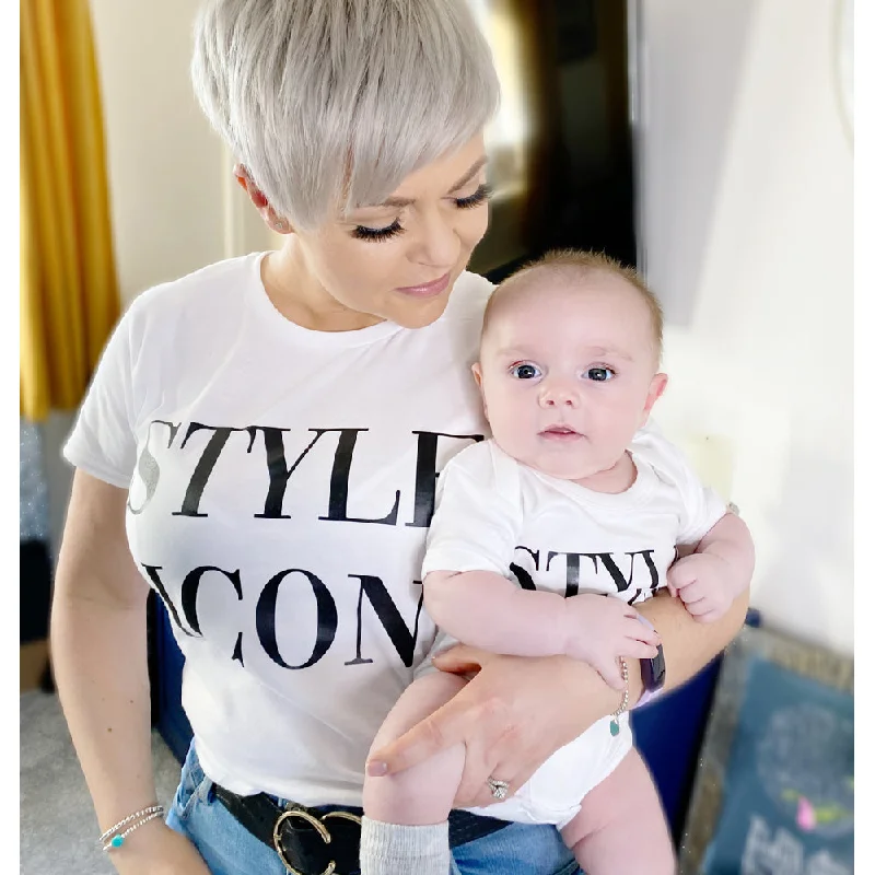 Style Icon Vogue Matching Mum & Baby White T-Shirt & Bodysuits Dapper Men's 1920S