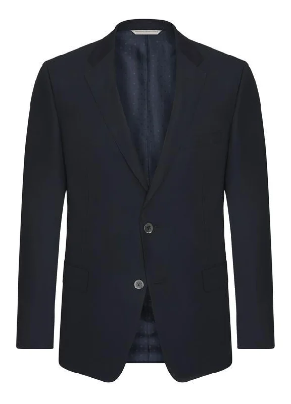 Samuelsohn Blue Double Twist Blazer - Contemporary Fit Bold Men's Statement