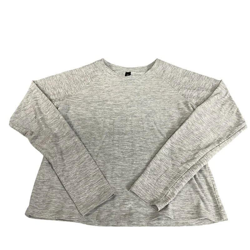 Athletic Top Long Sleeve Crewneck By Kyodan In Grey, Size: S Sophisticated Men's 