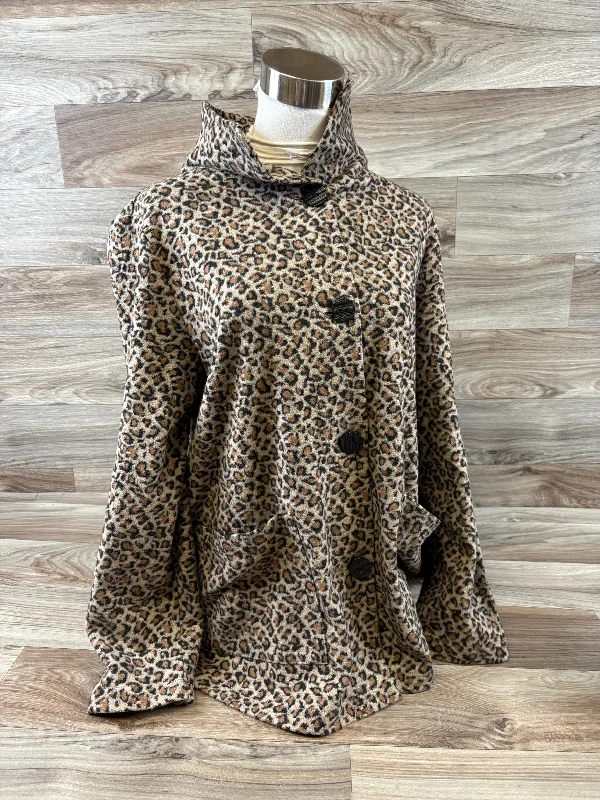 Coat Peacoat By Clothes Mentor In Animal Print, Size: M Youthful Men's Pop