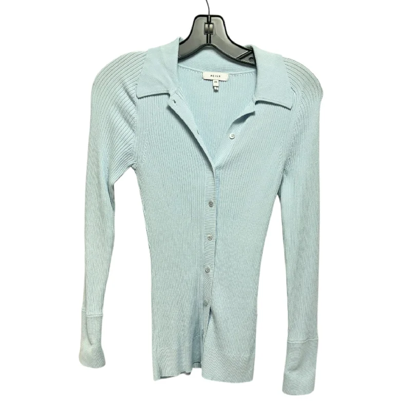 Sweater Cardigan By Reiss In Light Blue, Size: Xs Organic