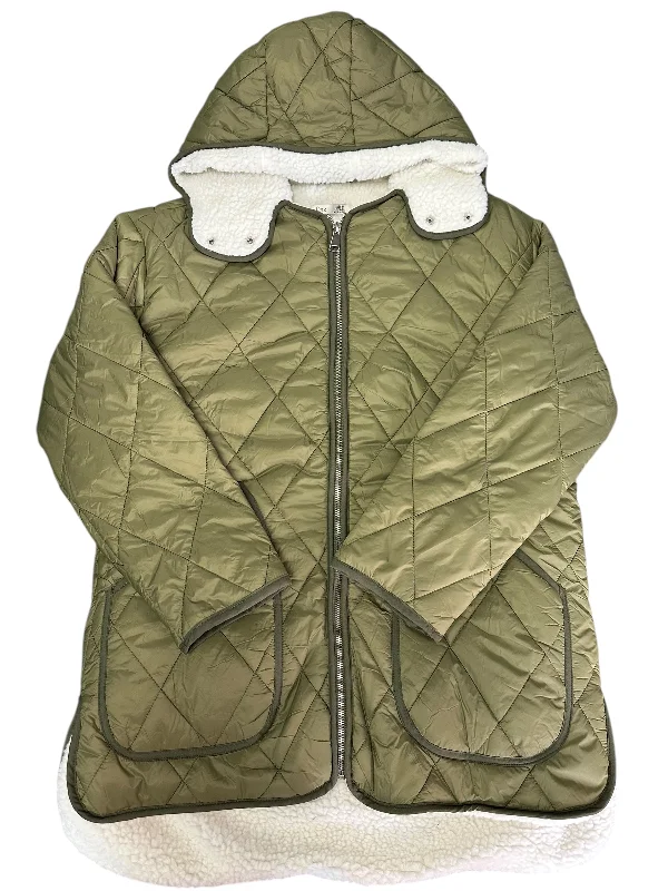 Coat Puffer & Quilted By Dex In Green, Size: M Organic