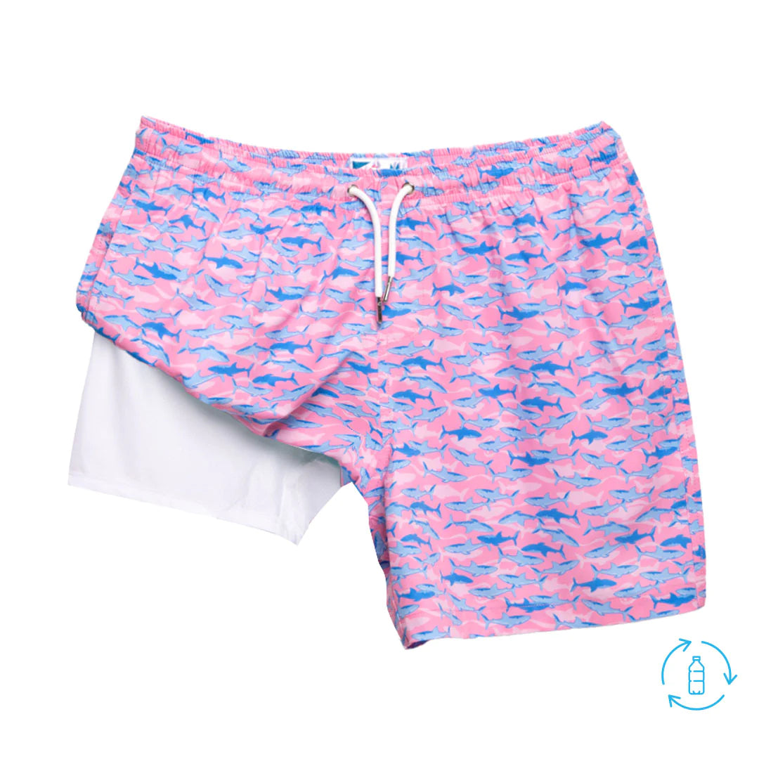 5 INCH SWIM SHORT - PINK SHARK Relaxed Men's Beach