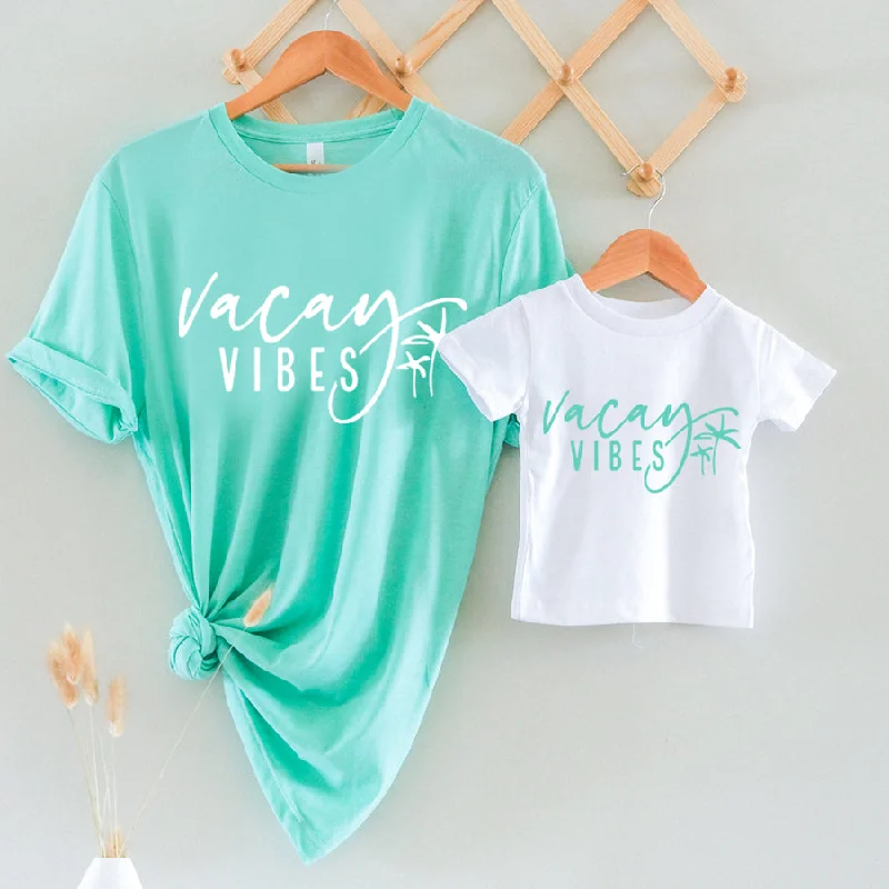 Vacay Vibes Matching Summer T-Shirts Trendy Men's Oversized