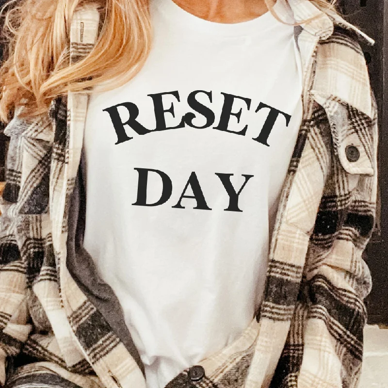 Reset Day T-Shirt Unique Men's Patch