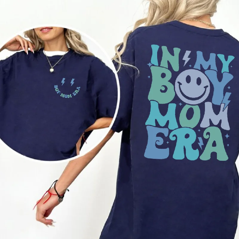 My Boy Mom Era Front & Back Logo T-Shirt Confident Men's High