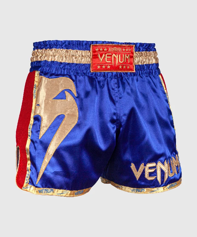 Venum Giant Muay Thai Shorts - Navy/Gold Modern Men's Geometric