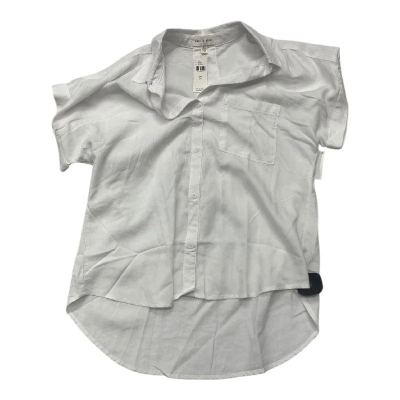 Top Ss By Cloth & Stone In White, Size:M Refined Men's Velvet