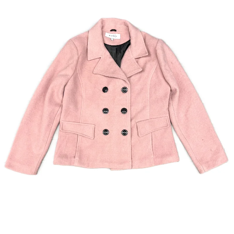 Coat Peacoat By Sebby In Pink, Size: Xl Dapper Men's Bow