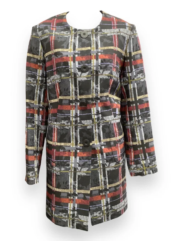 Coat Other By Nine West In Plaid Pattern, Size: 8 Youthful Men's Anime