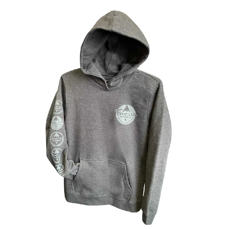 Focus Boardshop Sleeve Mountain Logo Hoodie - Charcoal Gray Organic