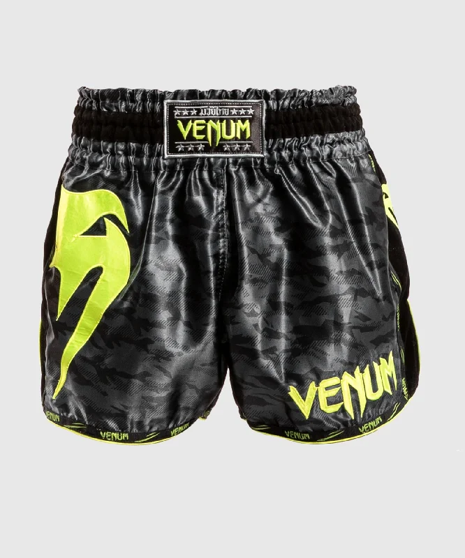 Venum Giant Camo Muay Thai Shorts - Black/Yellow Sporty Men's Tennis