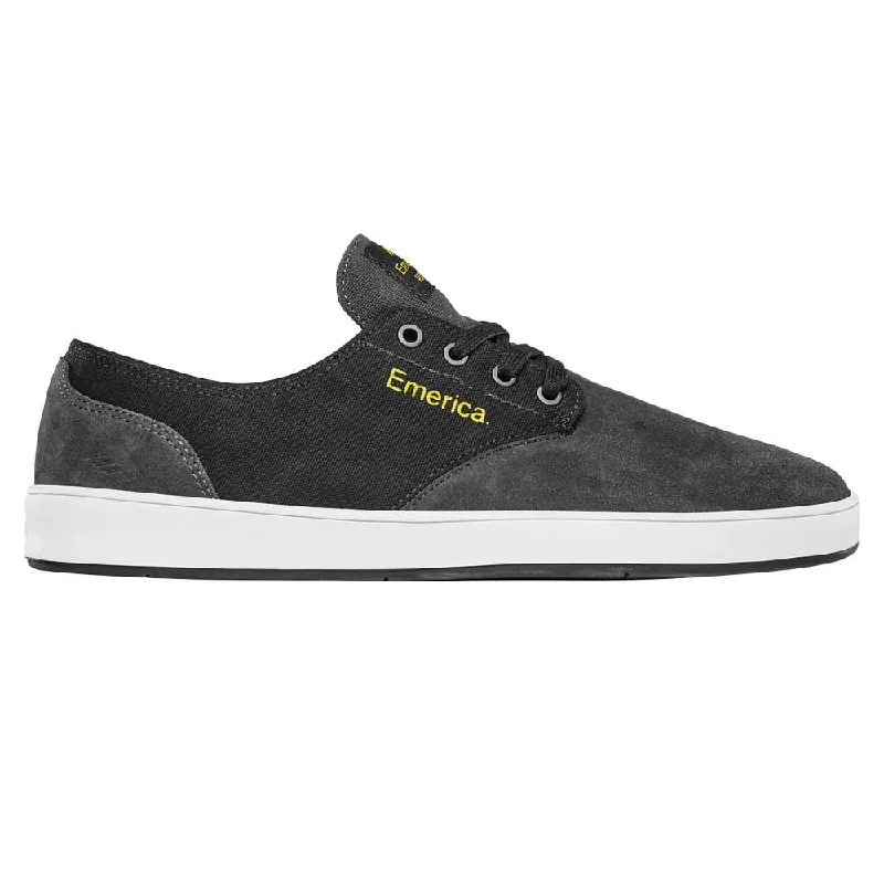 Emerica The Romero Laced Skate Shoes - Grey/Black/Yellow Vintage Men's 1970S Disco