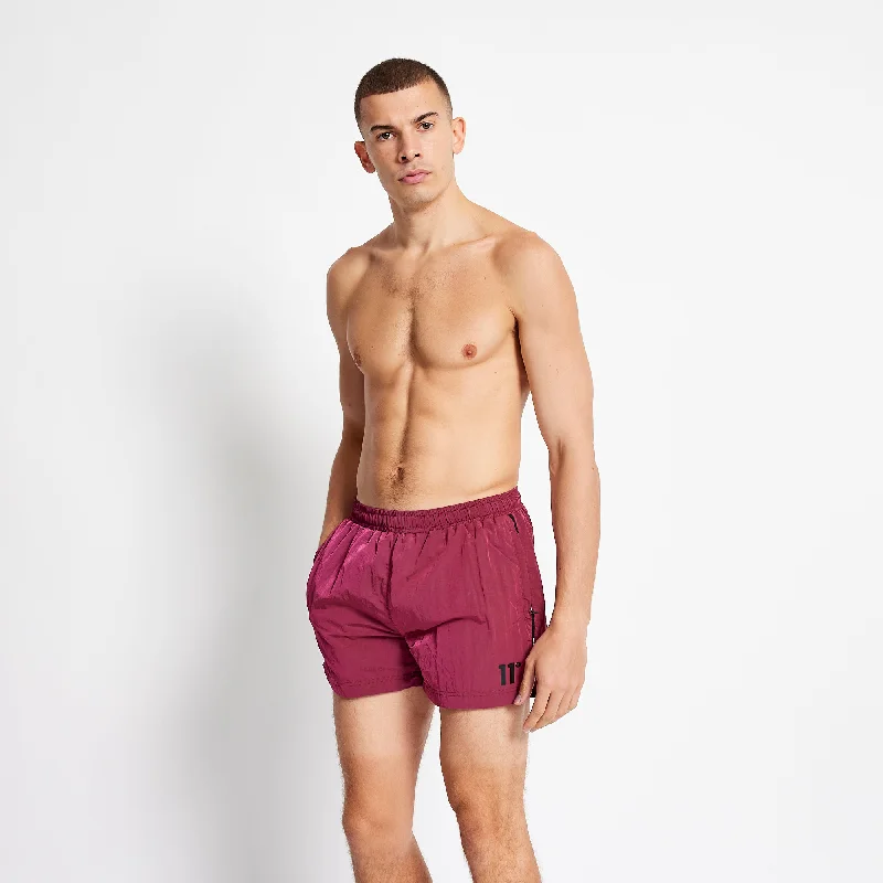 Micro Taped Swim Shorts - Scarlet Hip Men's Retro